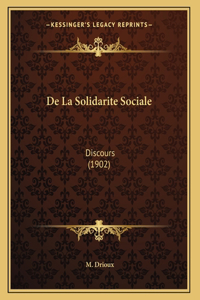 De La Solidarite Sociale