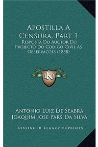 Apostilla a Censura, Part 1