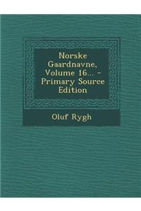 Norske Gaardnavne, Volume 16...
