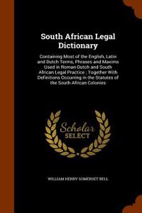 South African Legal Dictionary
