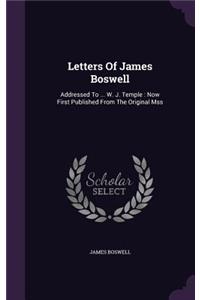 Letters Of James Boswell