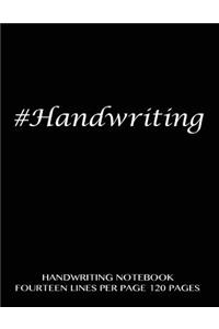 Handwriting Notebook - fourteen lines per page, 120 pages
