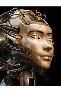 Golden-Eyed Android Blank Sketchbook
