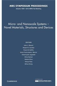 Micro and Nanoscale Systems: Volume 1659