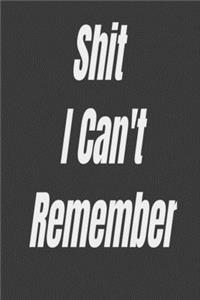 Shit I Can't Remember