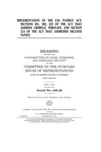 Implementation of the USA Patriot Act