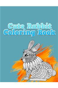 Cute Rabbit Coloring Book