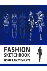 Fashion Sketchbook Figure & Flat Template