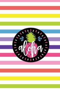 Aloha Pineapple - Glossy Cover, Lined Notes Journal