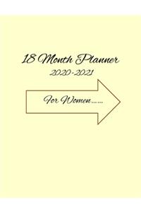 18 Month Planner 2020-2021 For Women