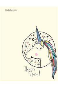 sktechbook unicorn space