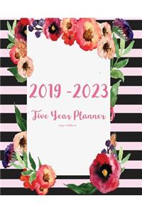 2019-2023 Stripes and Flowers Five Year Planner