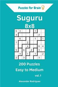 Puzzles for Brain Suguru - 200 Easy to Medium 8x8 vol. 1