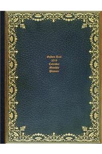 Golden Teal 2019 Calendar Monthly Planner