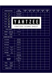 Yahtzee Score Sheet