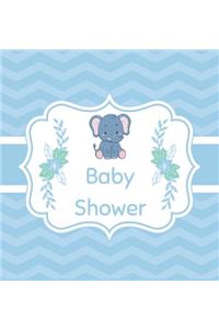 Blue baby shower guest book (Hardcover)