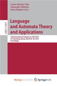 Language and Automata Theory and Applications