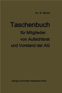 Taschenbuch Für Mitglieder Von Aufsichtsrat Und Vorstand Der AG