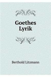 Goethes Lyrik