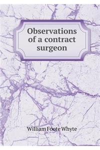 Observations of a Contract Surgeon