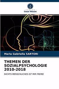 Themen Der Sozialpsychologie 2010-2018