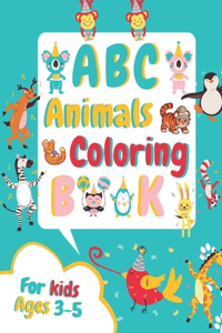 ABC Animals Coloring Book for Kids Ages 3-5