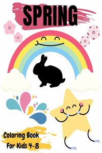 Spring coloring book for kids 4-8
