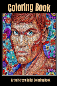 Artful stress relief coloring book