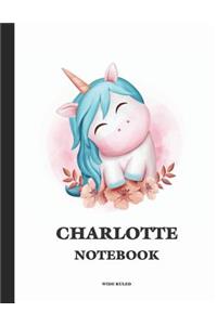 Charlotte Wide Ruled Notebook