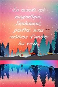Le monde est magnifique. Seulement, parfois, nous oublions d'ouvrir les yeux.