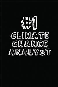 #1 Climate Change Analyst: Blank Lined Notebook Journal to Write in