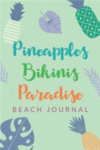 Pineapples Bikinis Paradise Beach Journal