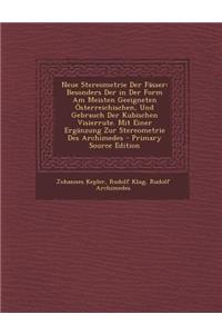 Neue Stereometrie Der Fasser