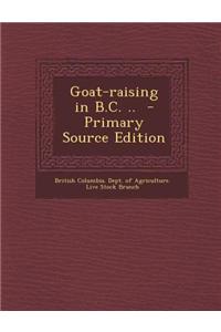 Goat-Raising in B.C. ..