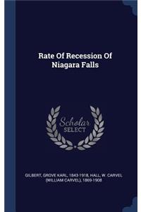 Rate Of Recession Of Niagara Falls