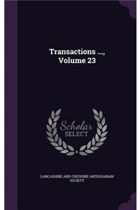 Transactions ..., Volume 23