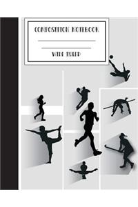 Wide Ruled Composition Notebook Sports Exercise Book 8