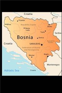 Map of Bosnia Journal: 150 Page Lined Notebook/Diary