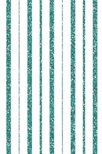 Turquoise Blue Glitter Stripes Notebook