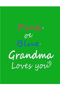 Pink or Blue Grandma Loves You Notebook