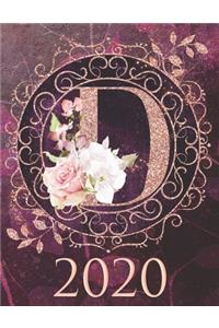 2020 Weekly Planner - Monogram Initial 
