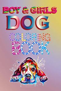 Boy & girls dog coloring book