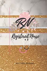 RN Registered Nurse Dot Grid Journal