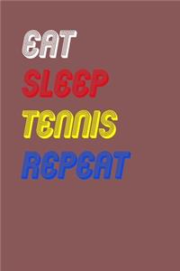 Eat Sleep tennis Repeat Notebook Fan Sport Gift