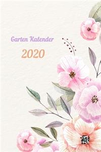 Garten Kalender 2020 mit Aquarell Blumen