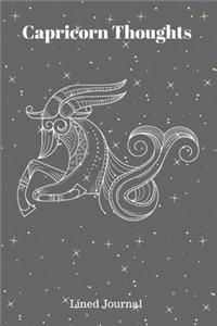 Capricorn Thoughts Lined Journal