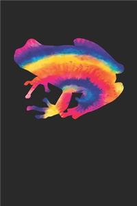Tie Dye Frog Notebook - Frogs Gift - Vintage Frog Lover Journal - Tie Dye Diary for Frog Lovers Zookeepers Endangered Animal Activists