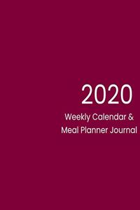 2020 Weekly Calendar & Meal Planner Journal