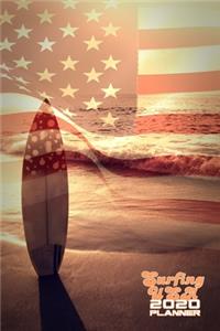 Surfing USA 2020 PLANNER MONTHLY & WEEKLY NOTEBOOK ORGANIZER