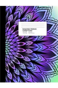 College Ruled Composition Notebook 7.44 X 9.59 Inches 100 Sheets / 200 Pages